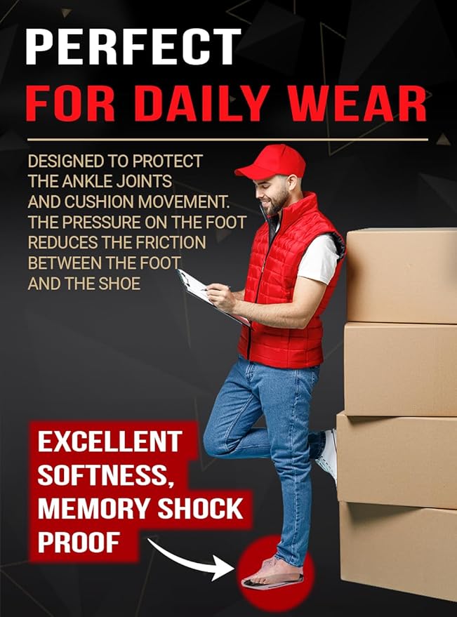 Work Pro Comfort Insoles - Shock Absorption - Low Arch - Cushioning Anti Fatigue Shoe Insert Men Women - Non-Slip - Soft Comfortable Work Boot Insoles - Foot Pain Relief (S, Black)