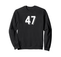 Number 47 80S 90S Soccer Team Sweatshirt - Minimalist Print Men Women