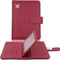 Melsbrinna Rfid Passport Holder for Travel women/Men, Cute Passport Wallet Rfid Blocking Card Slots, Rfid Passport Cover/CaseTravel Wallet, Passport Book Holder (1, Red3)