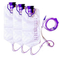 Water Drip Bags,1200ml Nutrition Bag Fluid Dripper Supply with Large Bore & Tube for Plants, 3 Pcs