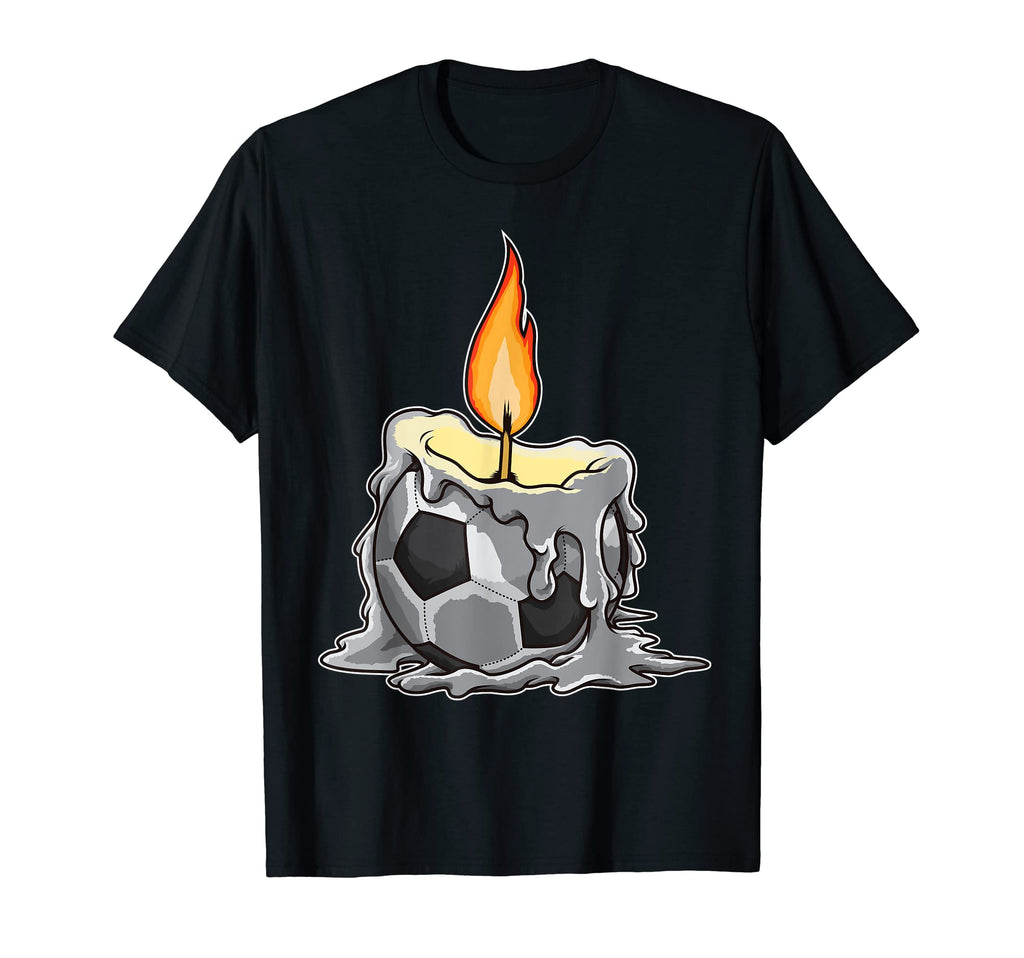 Soccer Sports Ball Candle Funny Soccer T-Shirt - Fun Novelty Design Unisex