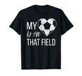 Soccer Mom My Heart Is That Soccer T-Shirt - Trendy Graphic for Adults