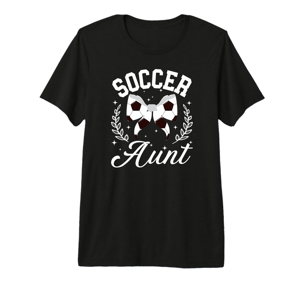 Soccer Aunt Coquette Soccer Player Aunt T-Shirt - Graphic Print Unisex