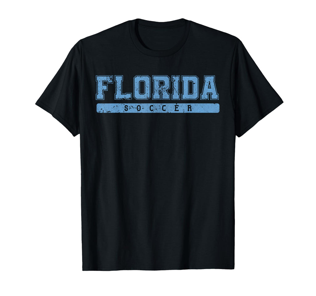 Florida Soccer Sky Blue Text T-Shirt - Streetwear Style Men Women