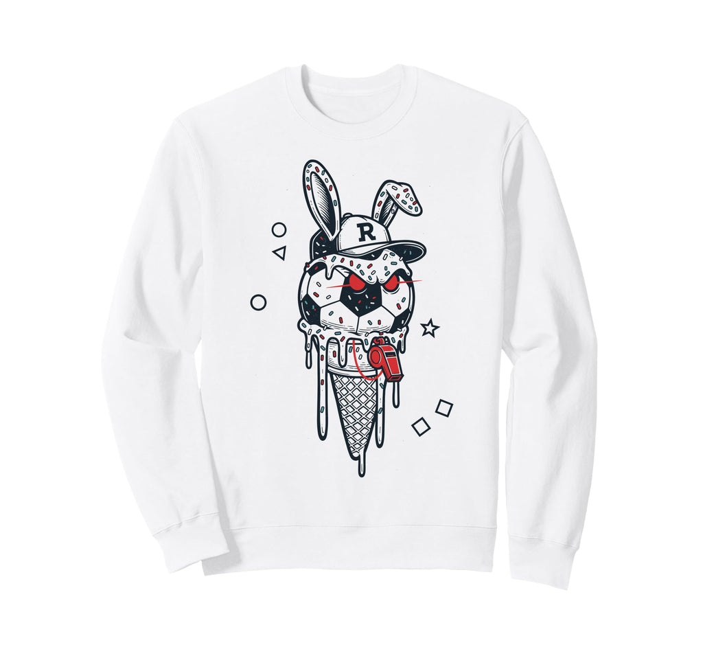 Soccer Bunny Referee Whistle Sweatshirt - Minimalist Print Men Women