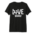 Love Soccer Funny Hearty Soccer T-Shirt - Fun Novelty Design for Adults