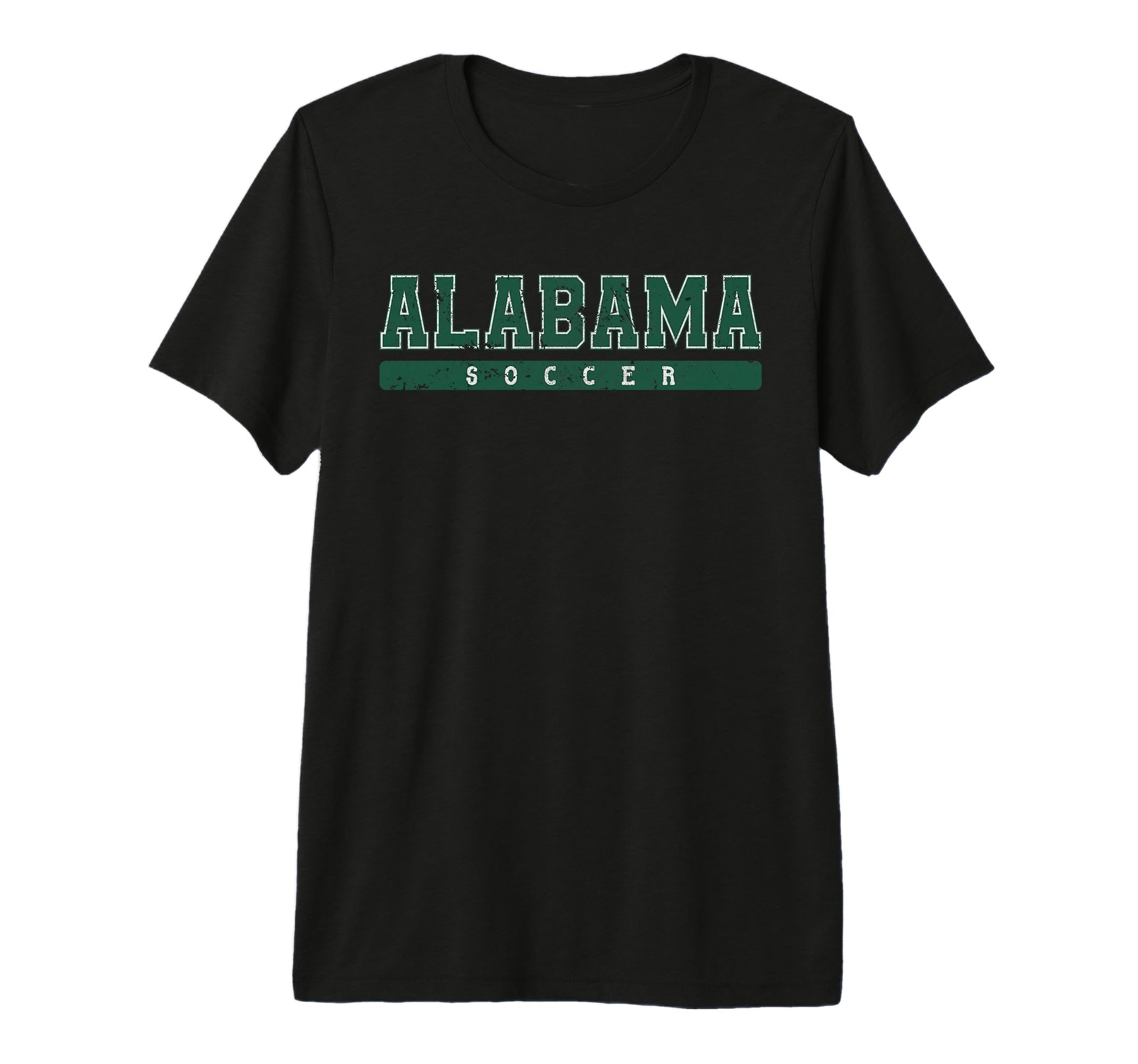 Alabama Soccer Green Text Tri Blend T-Shirt - Custom Art Print for Adults