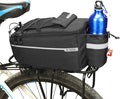 ZTZ Bike Rack Bag, Bicycle Rear Rack Storage Luggage, 8L Insulated Trunk Bag, Waterproof with Reflective Stripes (Black)