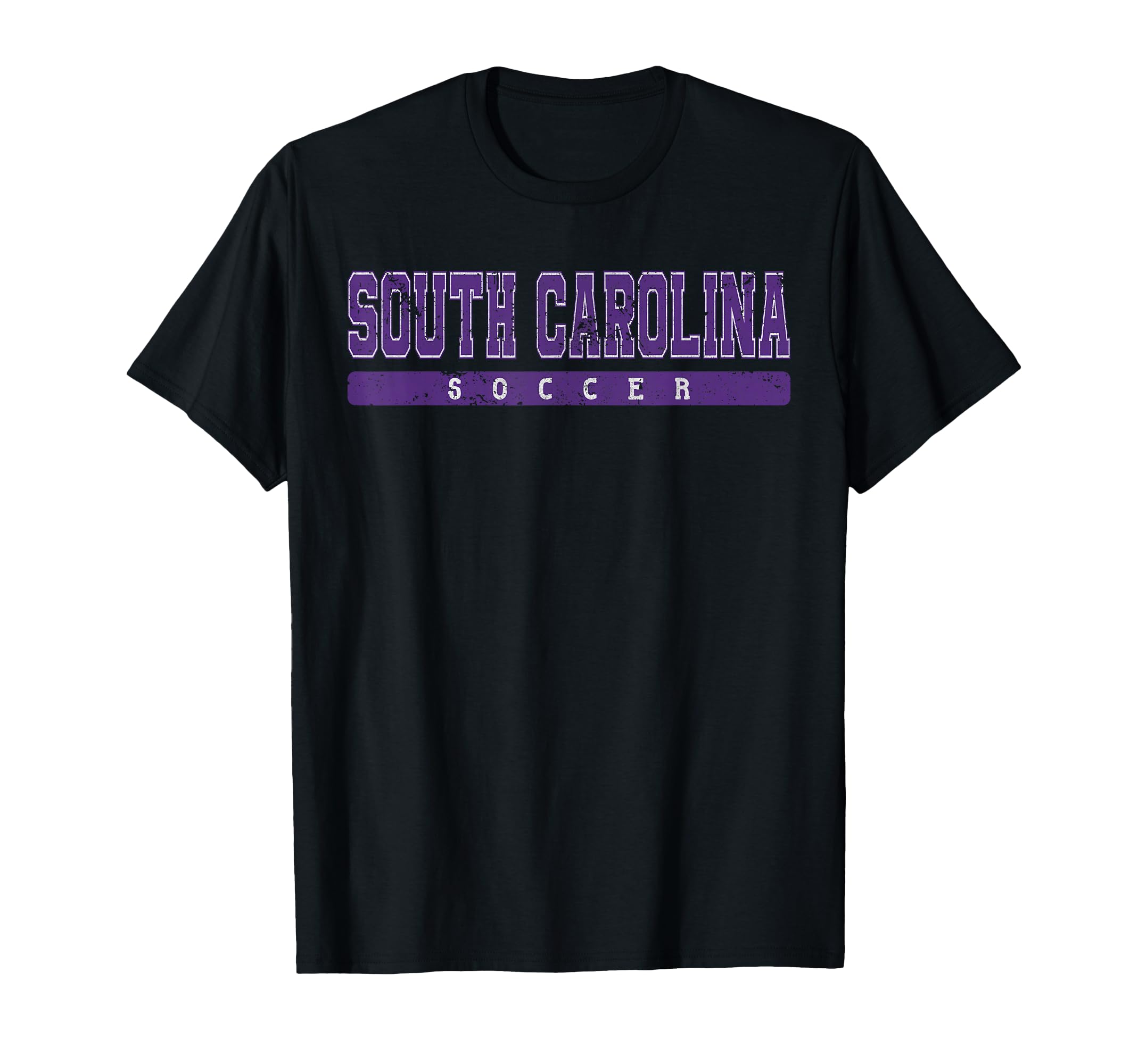 South Carolina Soccer Purple Text T-Shirt - Unique Graphic Unisex