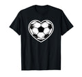 Soccer Heart Player Fan Valentines Day T-Shirt - Aesthetic Graphic Unisex