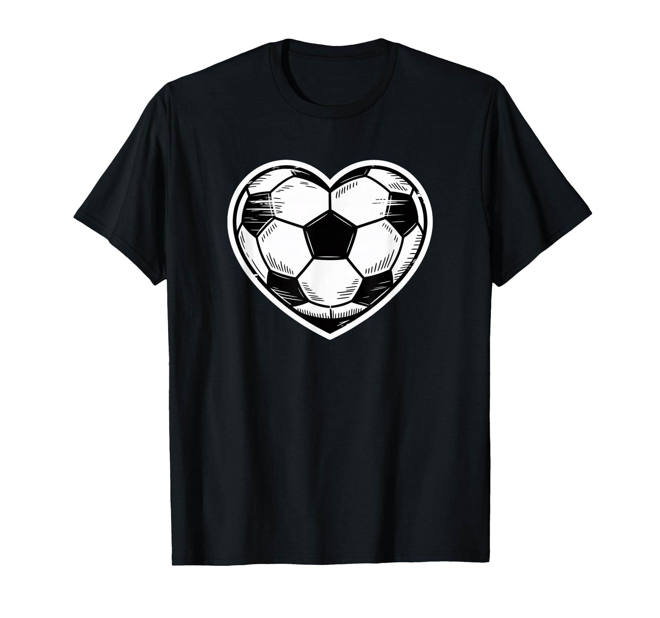 Soccer Heart Player Fan Valentines Day T-Shirt - Aesthetic Graphic Unisex