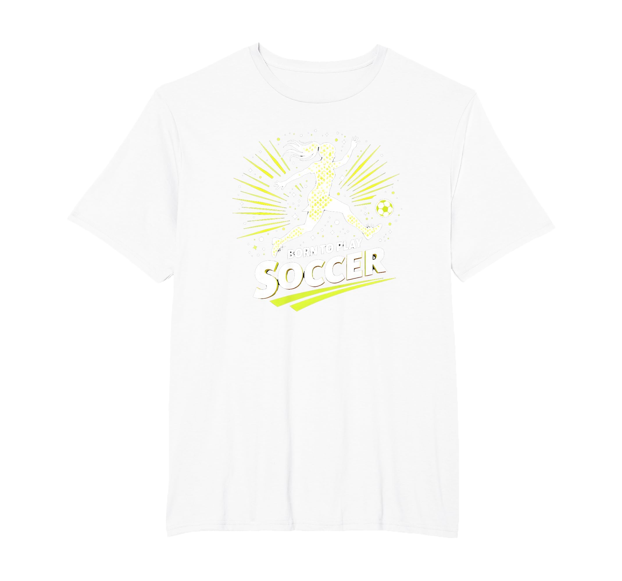 Born To Play Soccer Womens T-Shirt - Minimalist Print Men Women