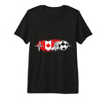 Soccer Heartbeat Canada Flag T-Shirt - Casual Everyday Wear for Adults