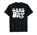 Groovy Soccer Game Day Bow Game Day T-Shirt - Trendy Graphic for Adults