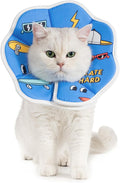 Avont Soft Cat Recovery Cone Collar, Adjustable Lightweight Kitten E-Collar for Small Dogs, Comfortable Neck Donut Stop Licking Scratching After Surgery -Skate(S)