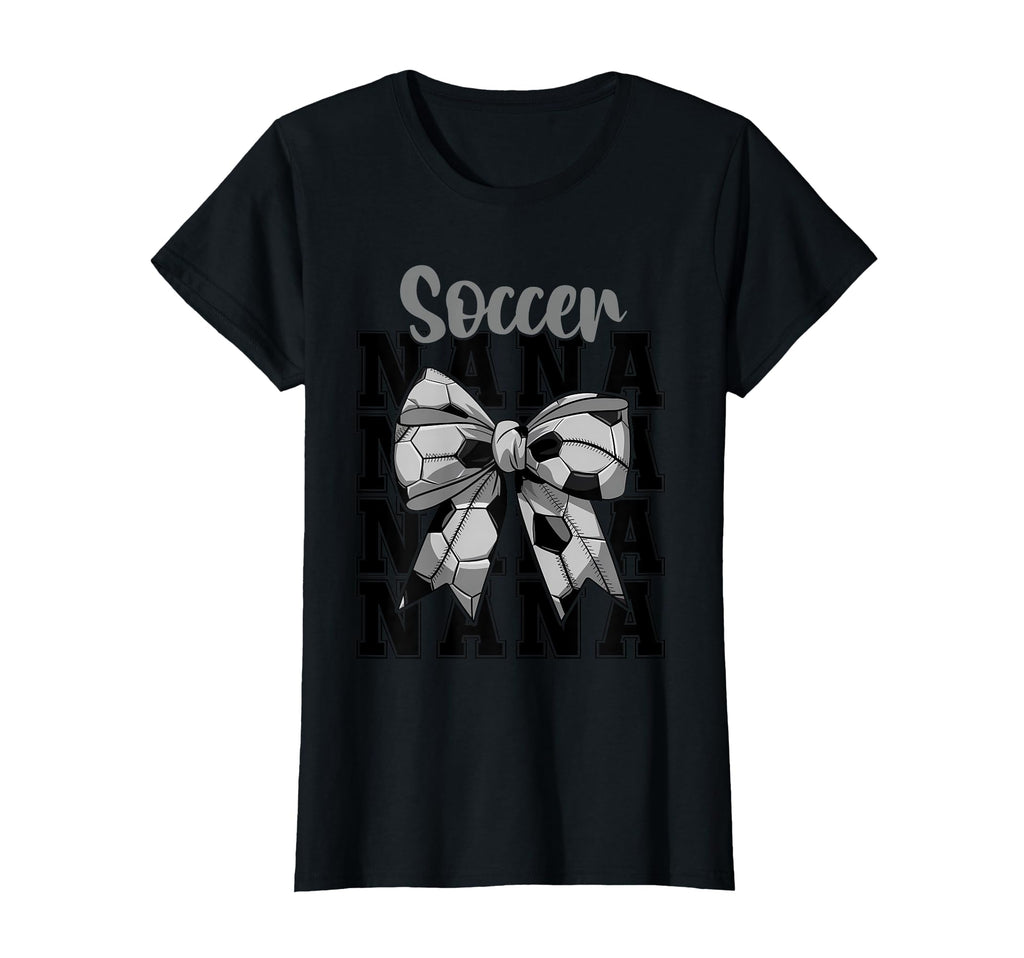 Soccer Nana Coquette Bow Biggest Fan T-Shirt - Minimalist Print Unisex