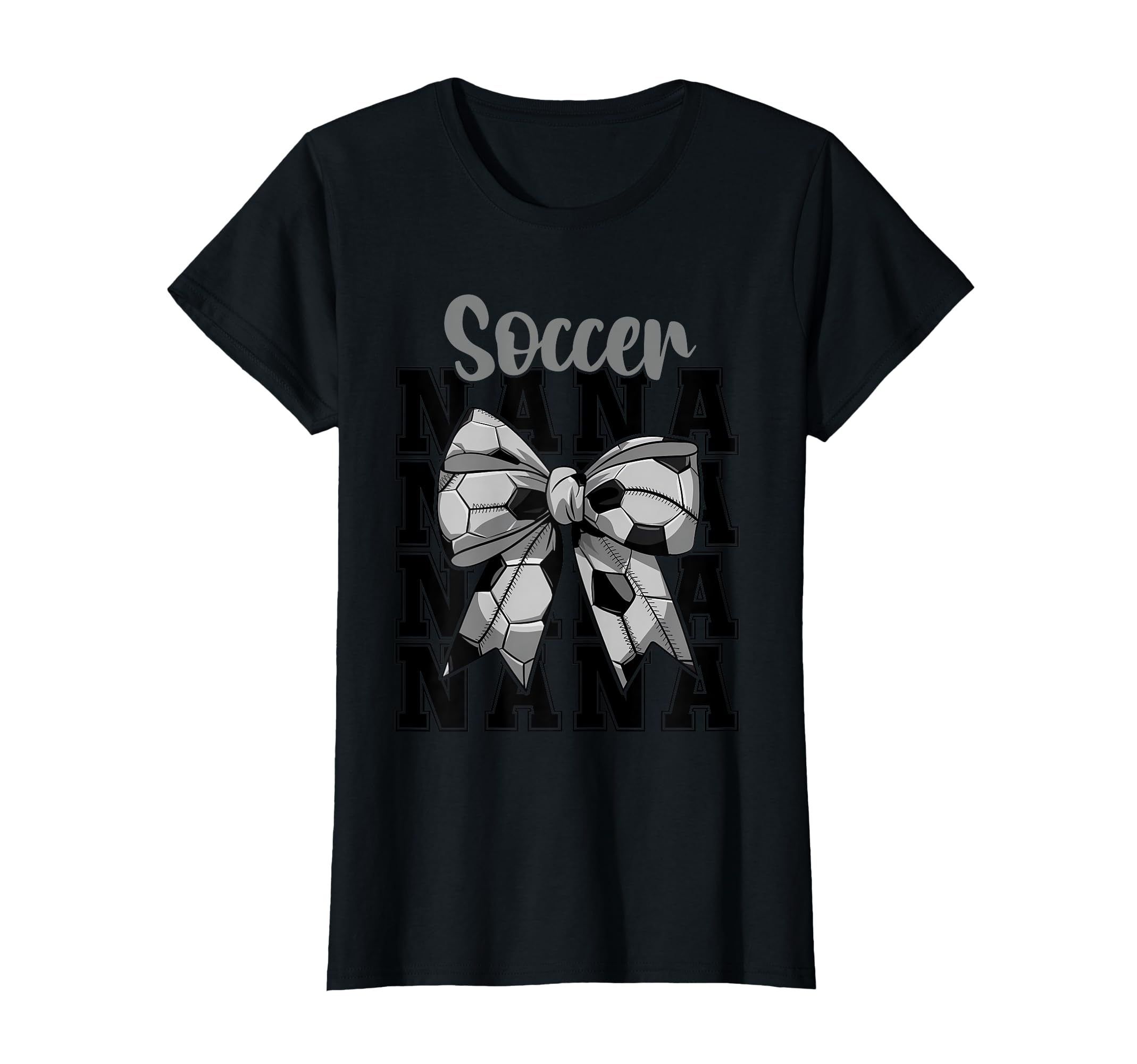 Soccer Nana Coquette Bow Biggest Fan T-Shirt - Minimalist Print Unisex