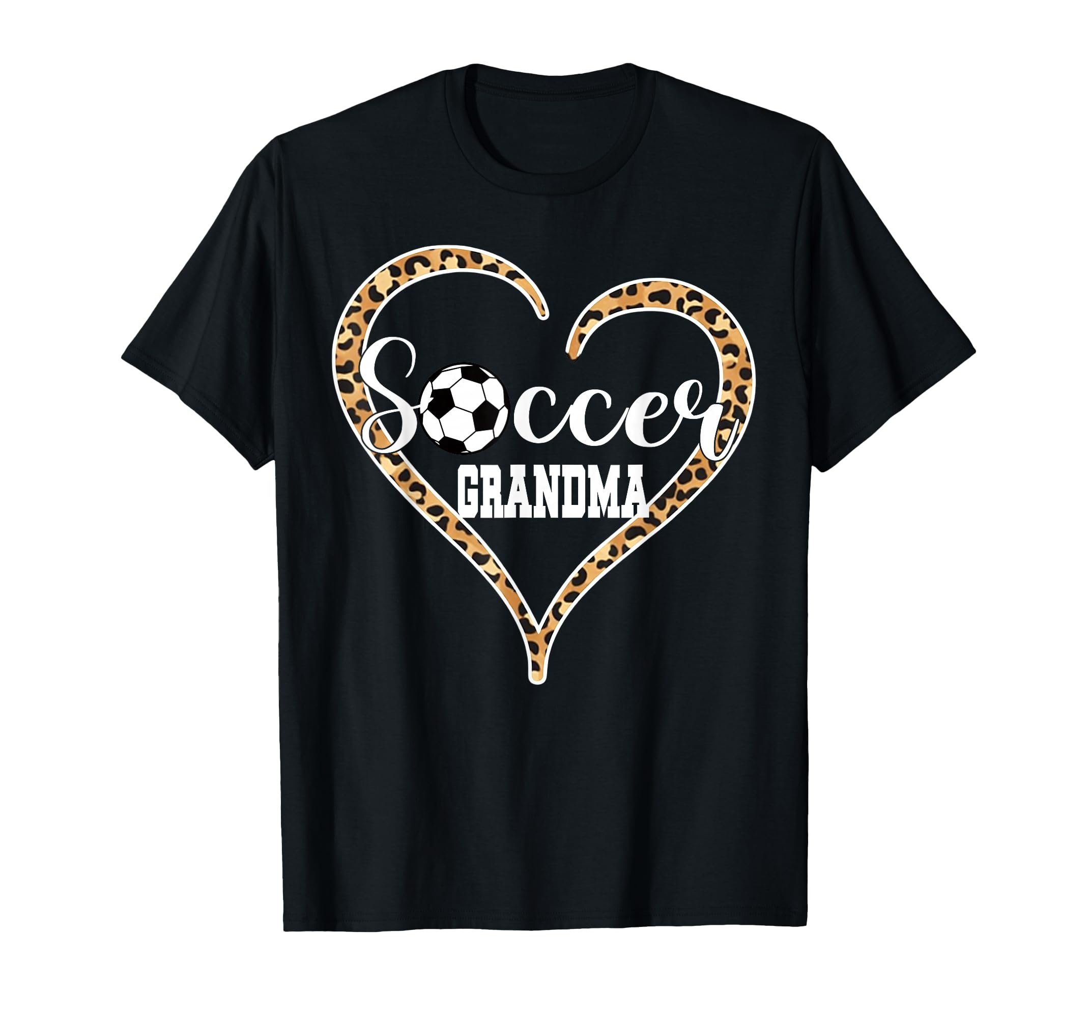 Soccer Grandma Nana Gigi Leopard T-Shirt - Minimalist Print for Adults