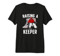 Mens Raising Hockey Keeper Dad T-Shirt - Streetwear Style for Adults