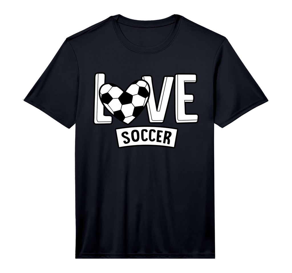 Love Soccer Funny Hearty Soccer Field T-Shirt - Custom Art Print Men Women