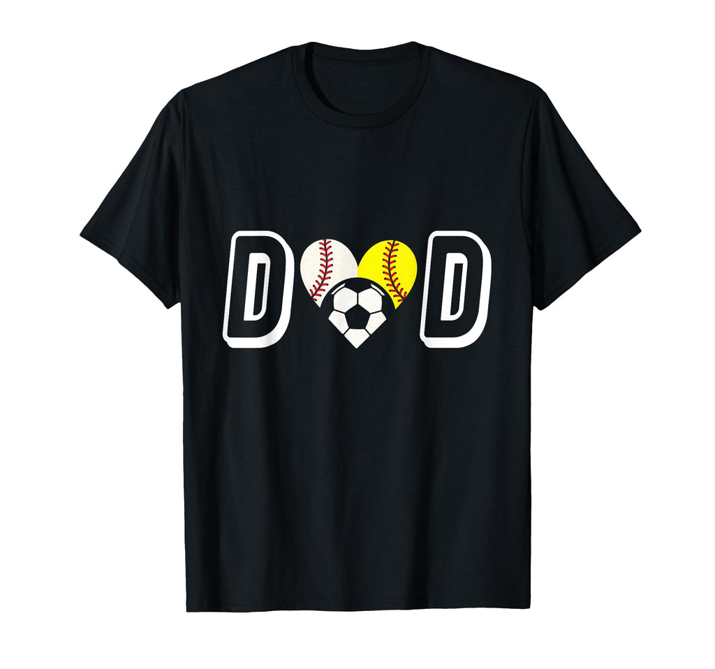 Dad Baseball Softball Soccer T-Shirt - Trendy Graphic for Adults