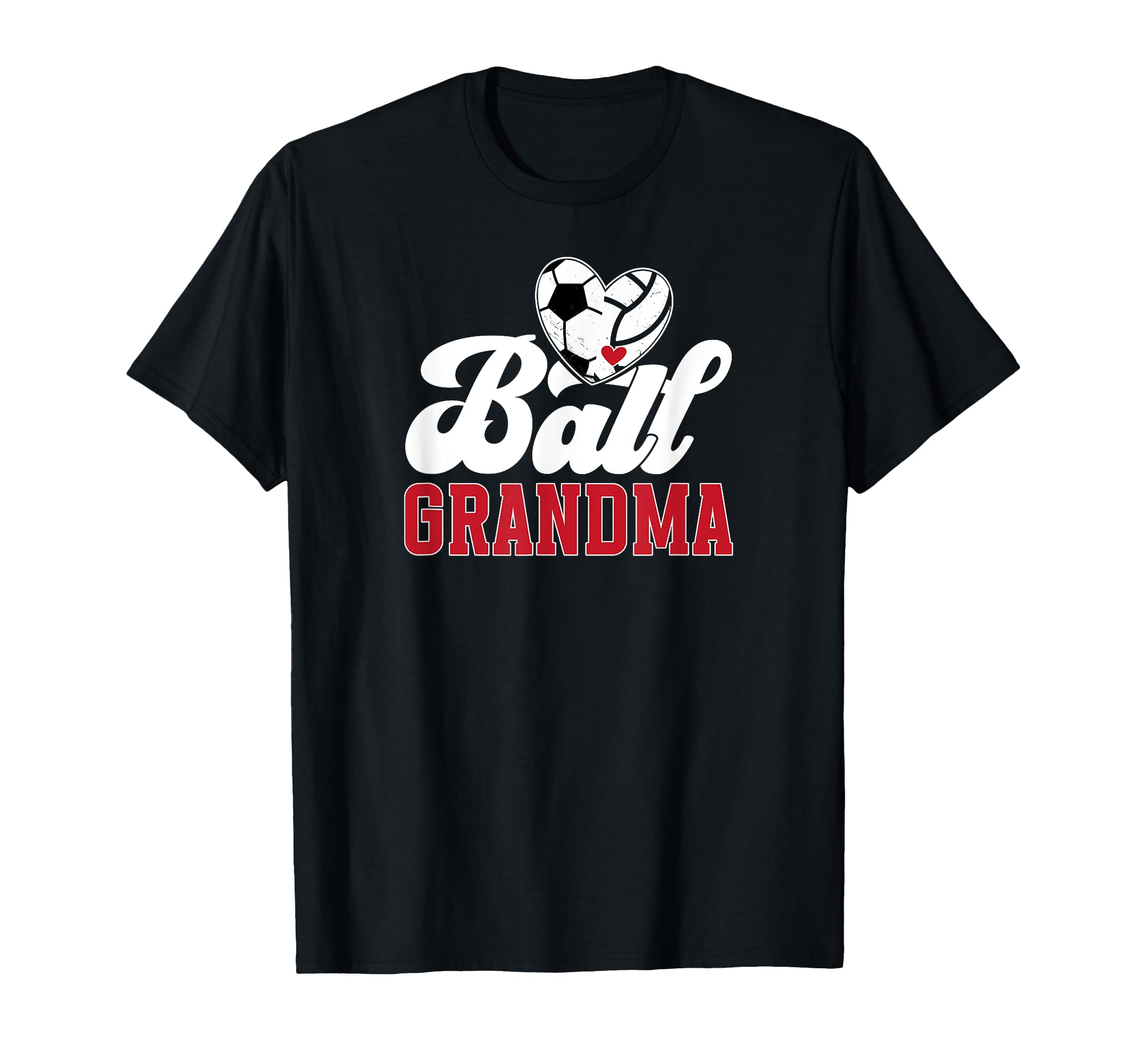 Ball Grandma Heart Soccer Volleyball T-Shirt - Streetwear Style for Adults