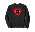 I Love Football I Heart Football Sweatshirt - Aesthetic Graphic for Adults