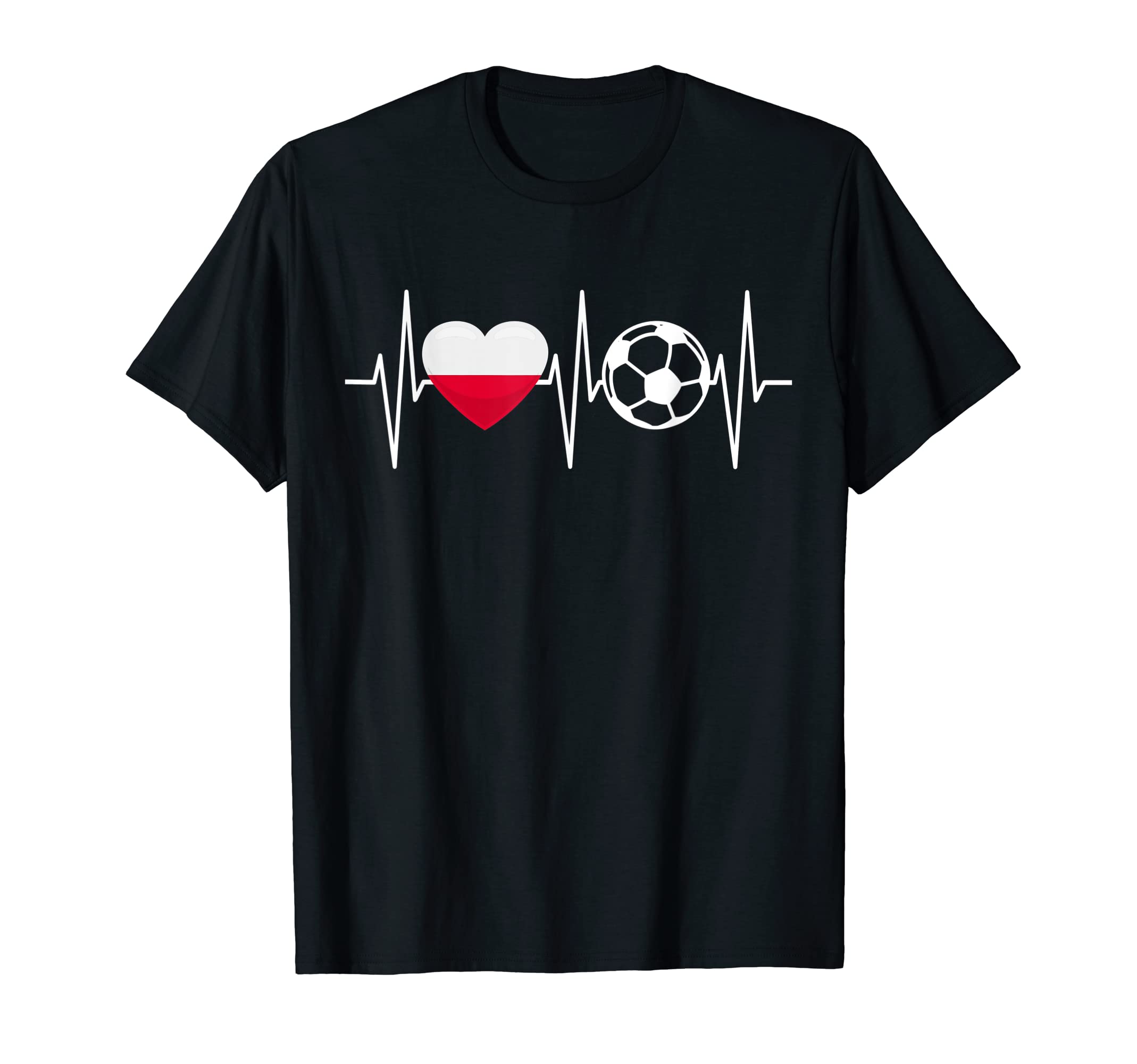 Poland Soccer Flag Heart Polish T-Shirt - Custom Art Print for Adults