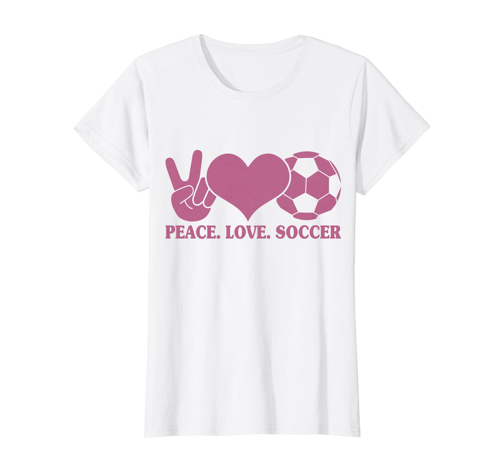 Peace Love Soccer Soccer Player Soccer T-Shirt - Aesthetic Graphic Unisex