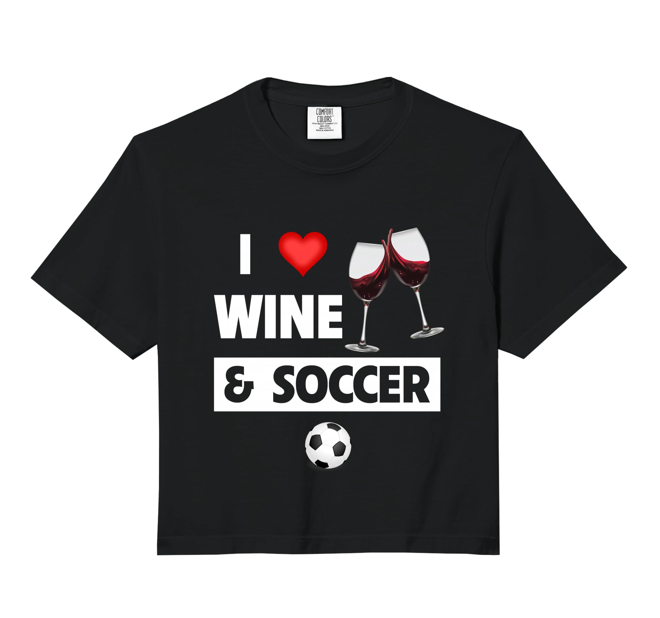 I Love Wine And Soccer Drinking Hoodie - Casual Everyday Wear for Adults