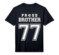 Number 77 Custom Proud Soccer Futbol T-Shirt - Trendy Graphic for Adults