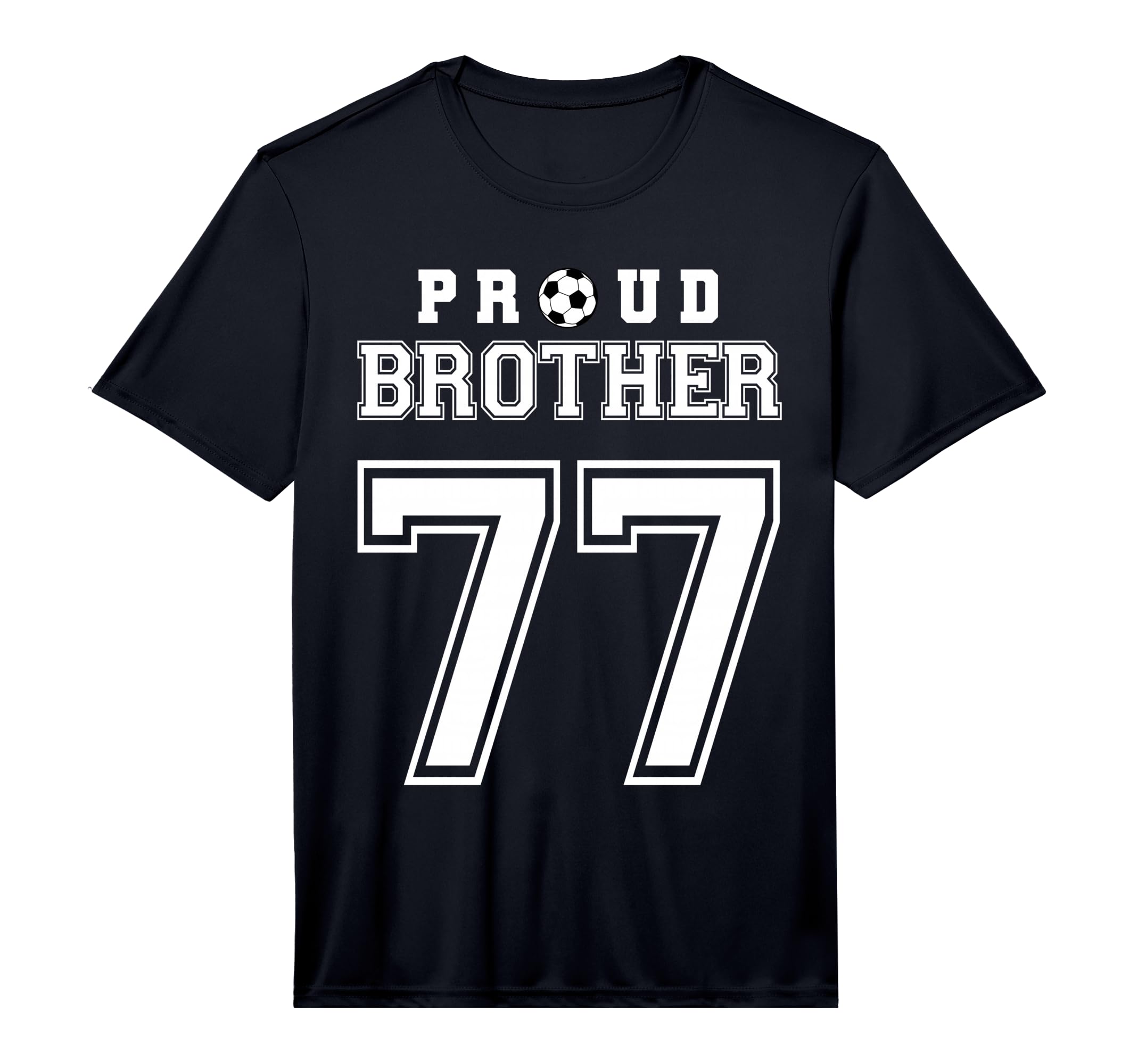 Number 77 Custom Proud Soccer Futbol T-Shirt - Trendy Graphic for Adults