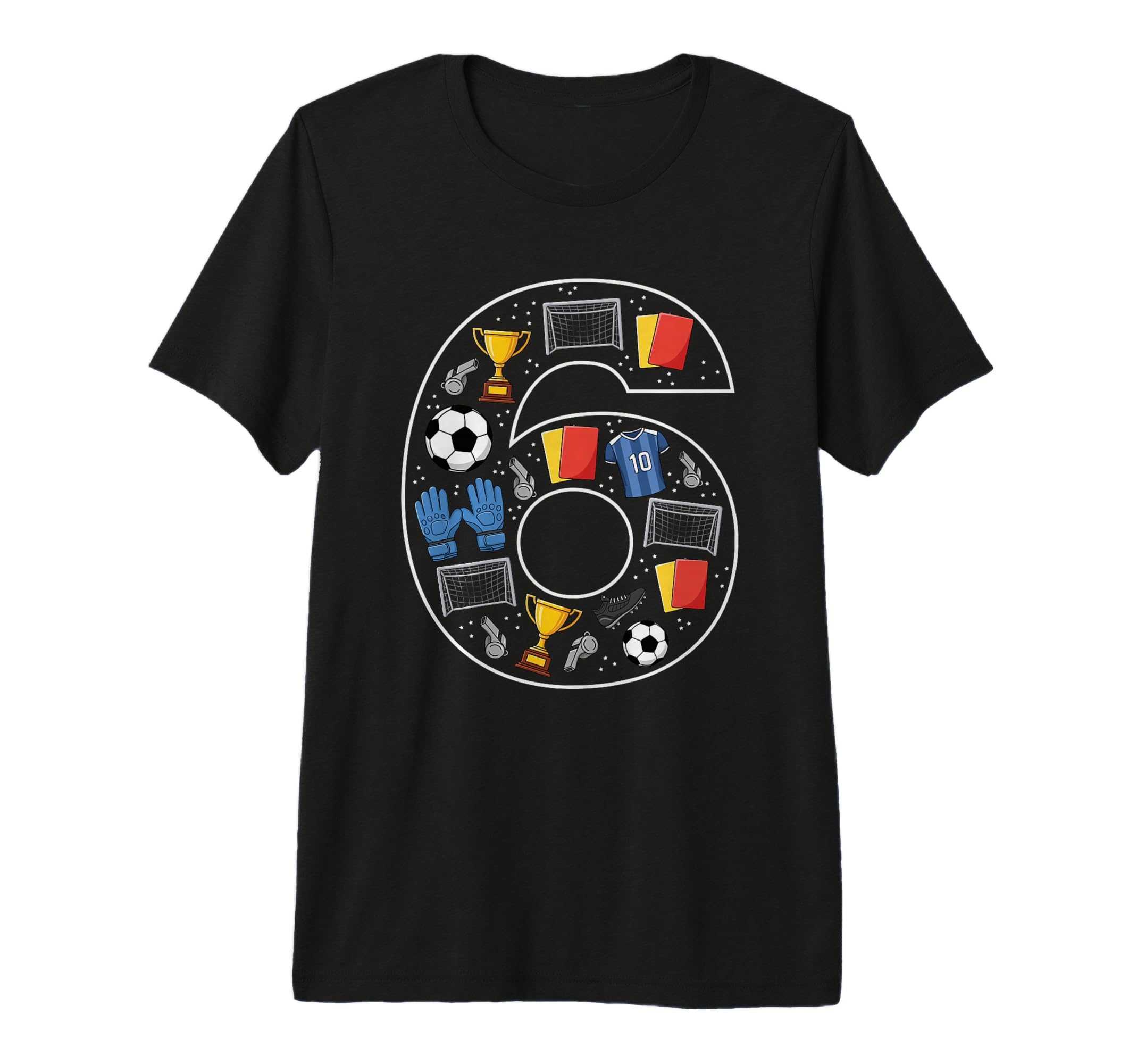 6Th Birthday 6 Year Old Football T-Shirt - Custom Art Print for Adults