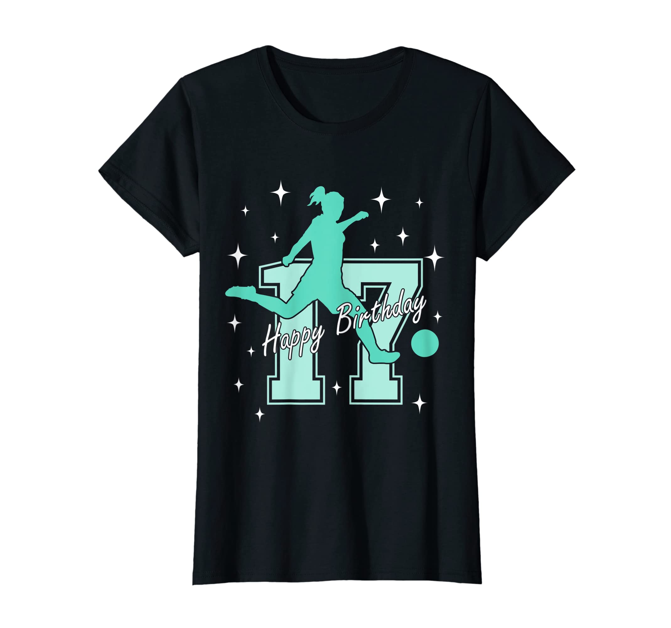 17Th Birthday Soccer Playing T-Shirt - Unique Graphic Unisex