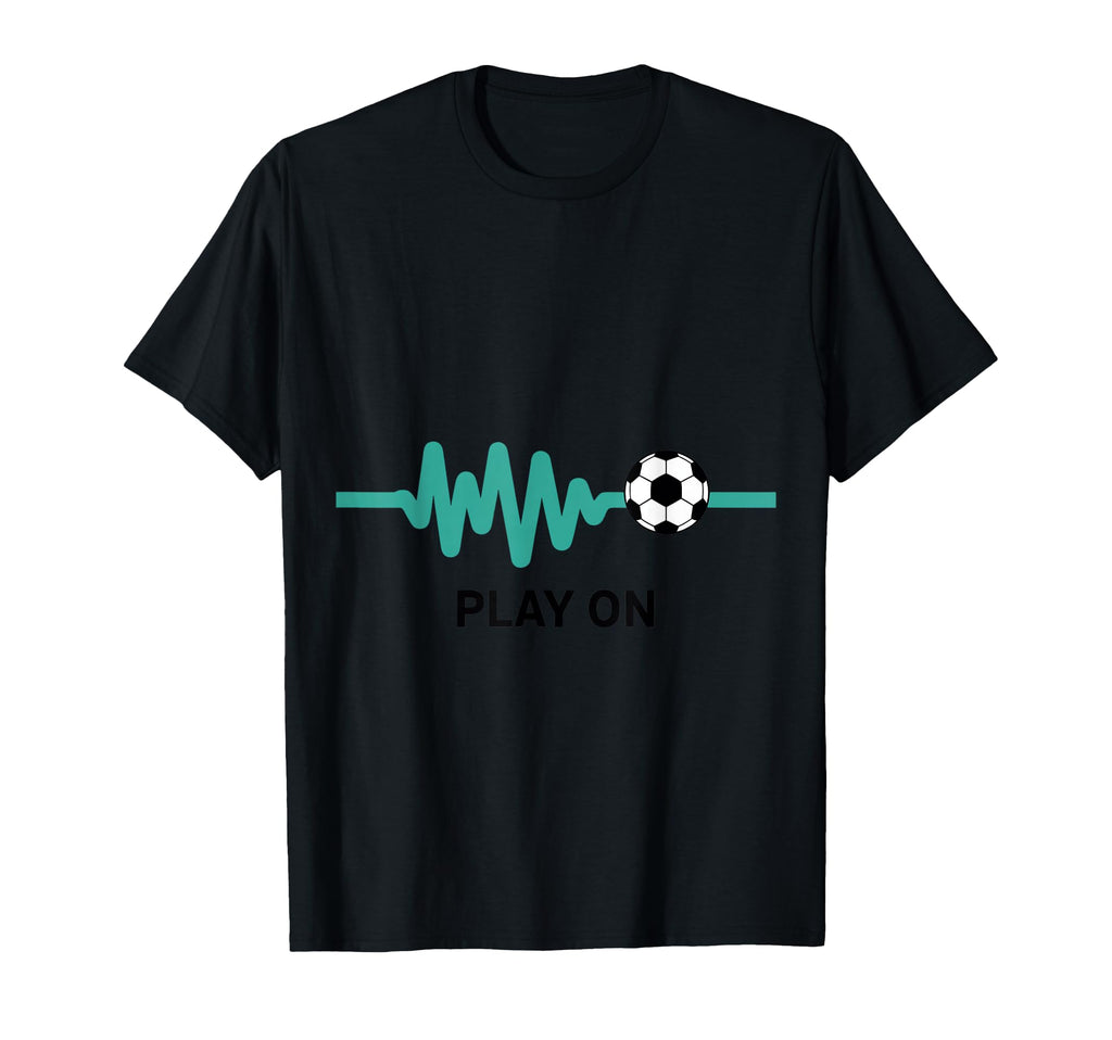 Play Soccer Heartbeat Enthusiast T-Shirt - Aesthetic Graphic for Adults