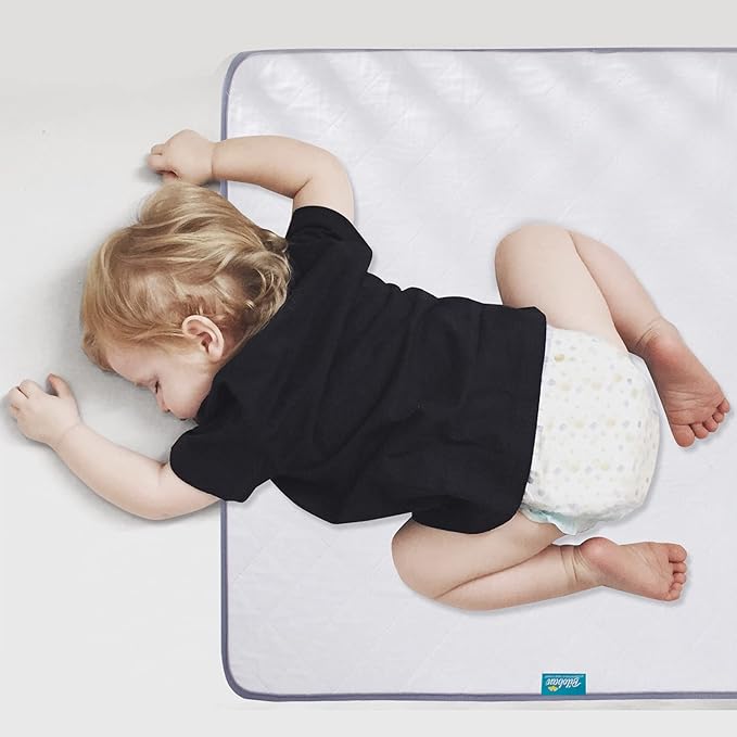 Waterproof Crib Mattress Protector 27" x 38", Non-Slip & Sturdy Mattress Pad Mat, 4 Layers Incontinence Bed Pad for Children Adults, Pets Training Pee Pad, White