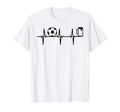 Soccer Heartbeat Beer Soccer T-Shirt - Casual Everyday Wear for Adults