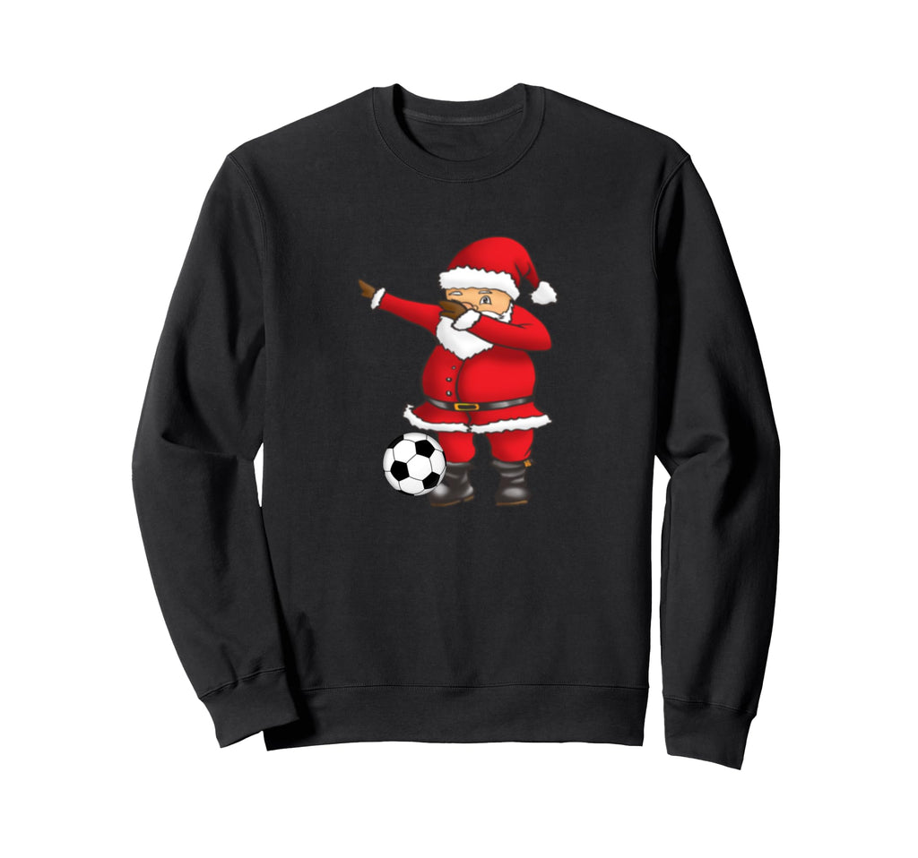 Funny Dabbing Santa Plays Soccer Sweatshirt - Fun Novelty Design Unisex