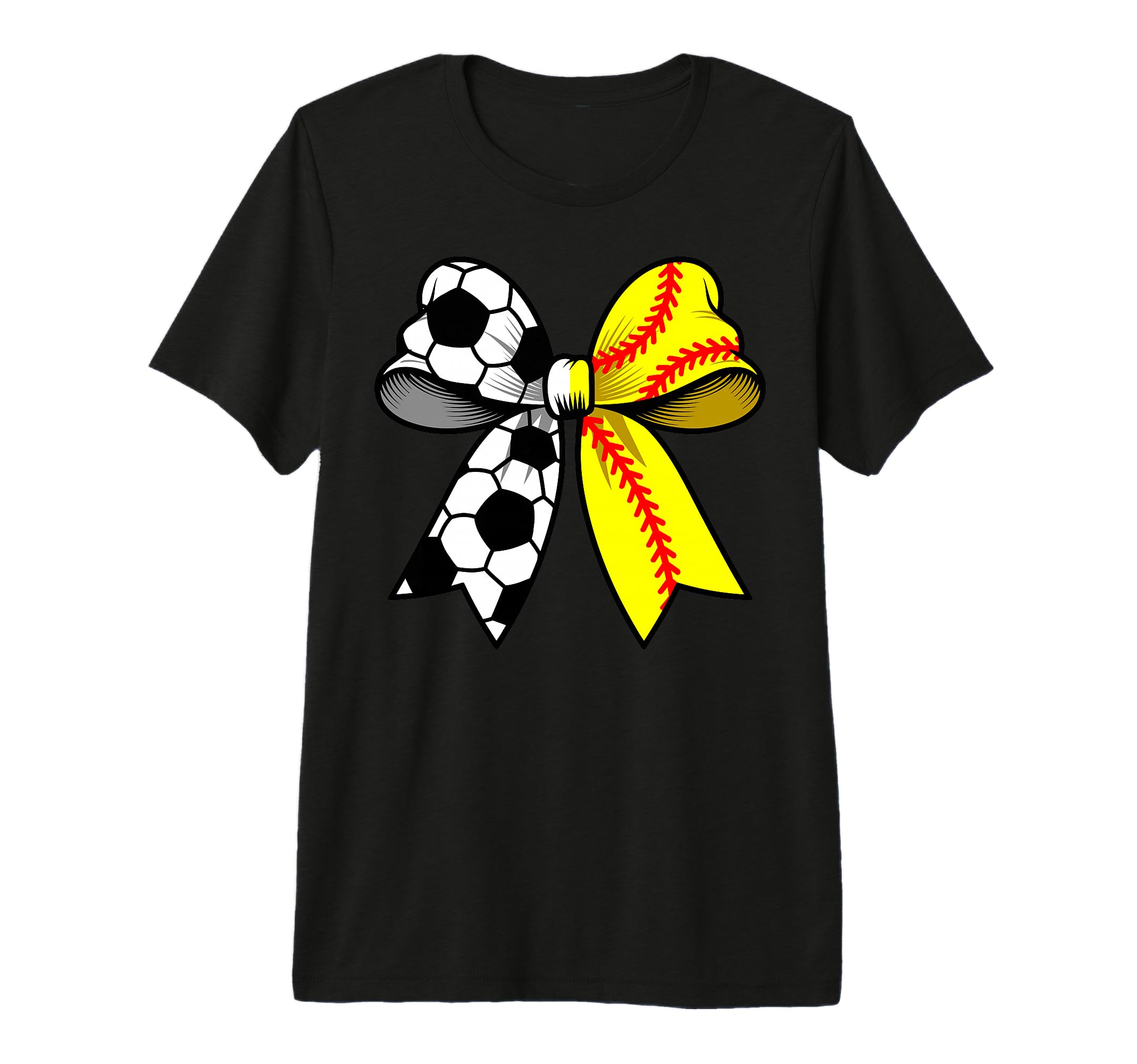 Soccer Softball Coquette Bow Funny T-Shirt - Aesthetic Graphic Unisex