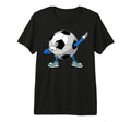 Dabbing Soccer Ball And Sports Players T-Shirt - Minimalist Print Unisex