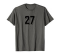 Number 27 80S 90S Soccer Team Jersey T-Shirt - Graphic Print Unisex
