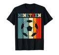 Nineteen 19Th Soccer Birthday Party 19 T-Shirt - Minimalist Print Unisex