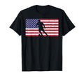 American Flag Soccer Silhouette T-Shirt - Custom Art Print Men Women