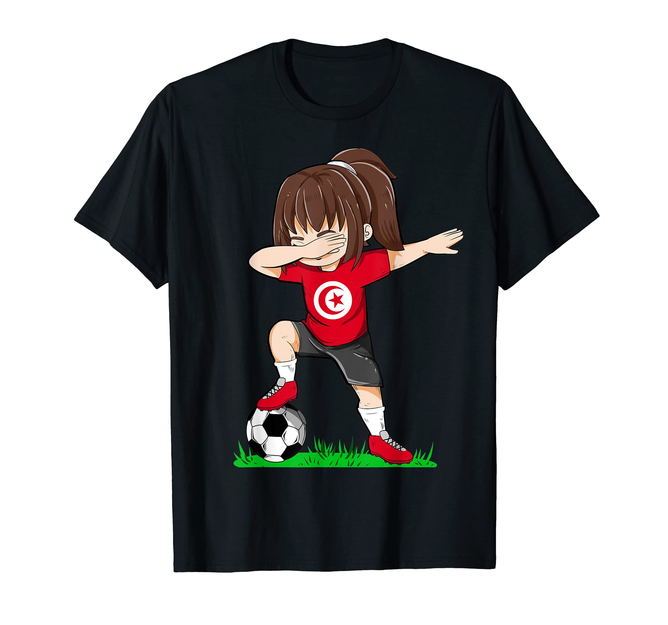 Soccer Tunisia Jersey Tunisian Flag T-Shirt - Trendy Graphic for Adults