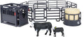 Big Country Toys 12-Piece Ranch Set - Farm Animal Toys for 3 Year Old Boys and Girls - Toy Figures & Playsets