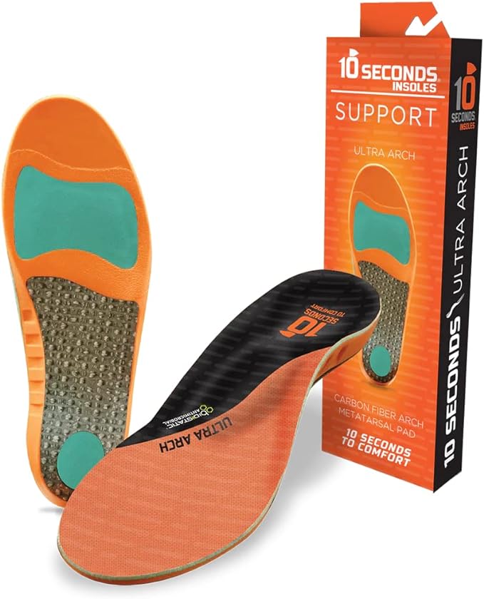 3810 Ultra Arch Support – Foam Cushion Insoles for Men & Women w/Metatarsal Pad, Plantar Fasciitis Relief, Morton's Neuroma Metatarsalgia Orthotics, Heavy Impact Shoe Insert (M 7, W 9)