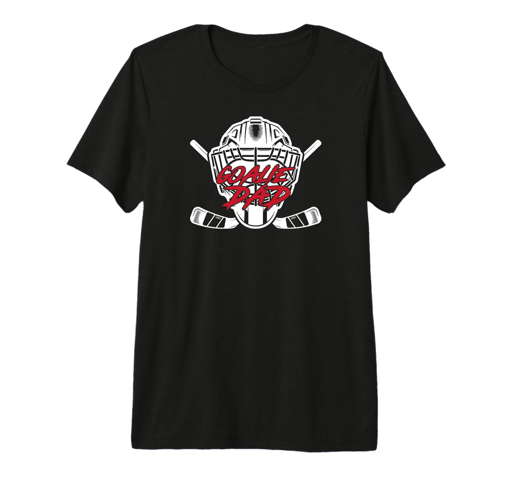 Mens Ice Hockey Goalie Dad Hockey T-Shirt - Trendy Graphic Men Women