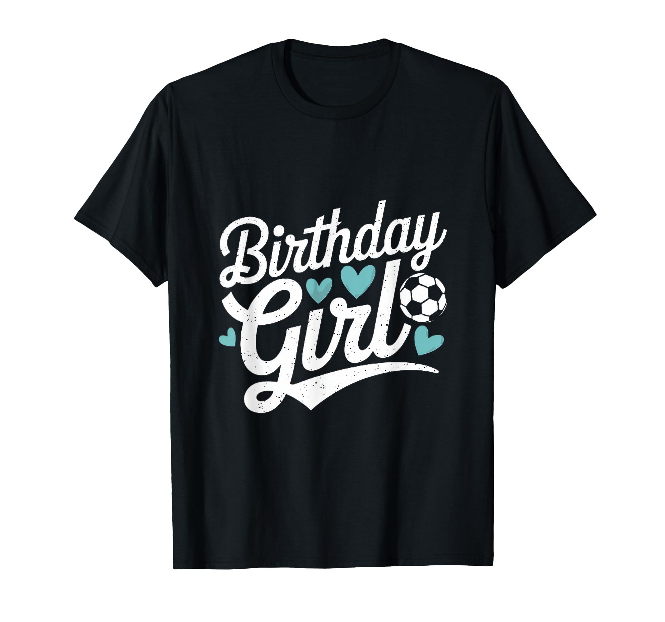 Birthday Soccer Hearts Fun Celebration T-Shirt - Graphic Print for Adults