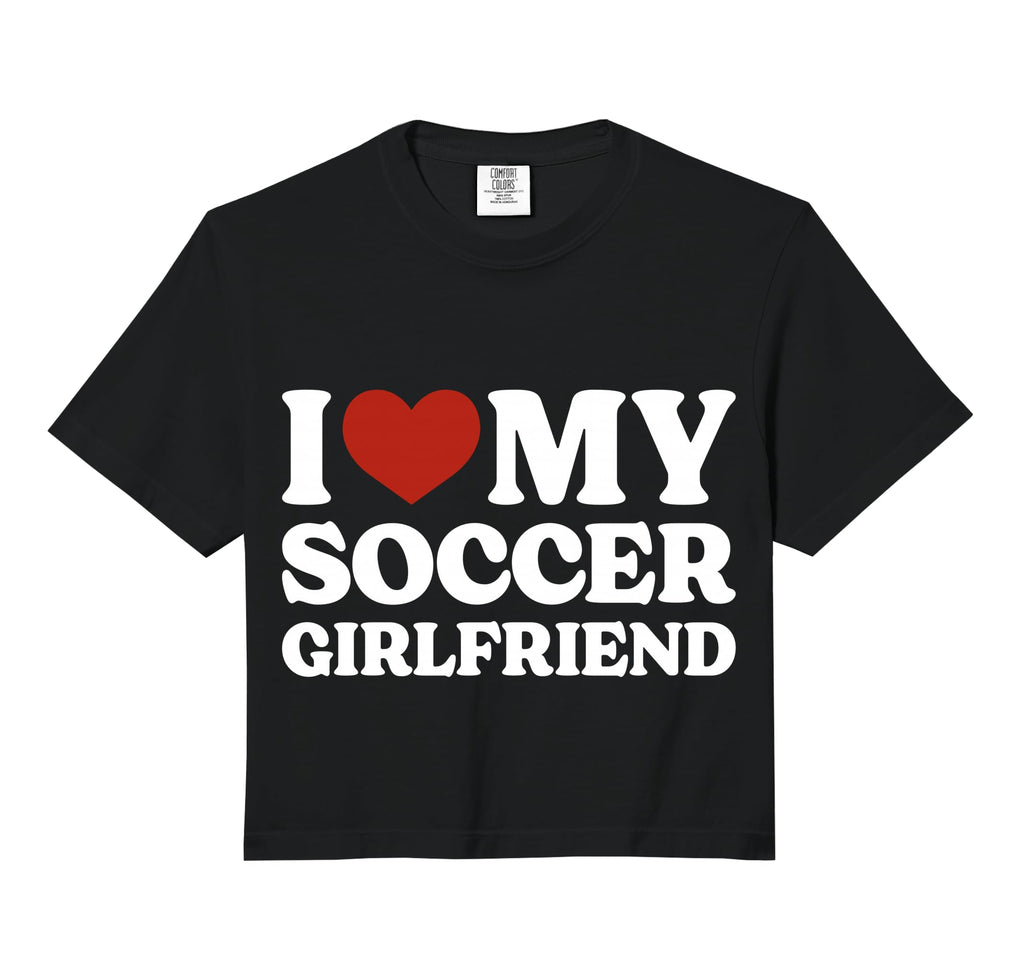I Love My Soccer Girlfriend Soccer Sweatshirt - Graphic Print for Adults