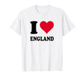 Love Stories I Heart England Hoodie - Graphic Print Unisex